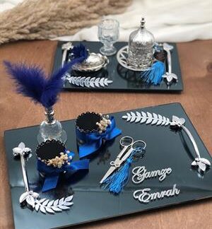 Tuyluklu Soz Nisan Tepsisi Yuzuk Tepsi Seti